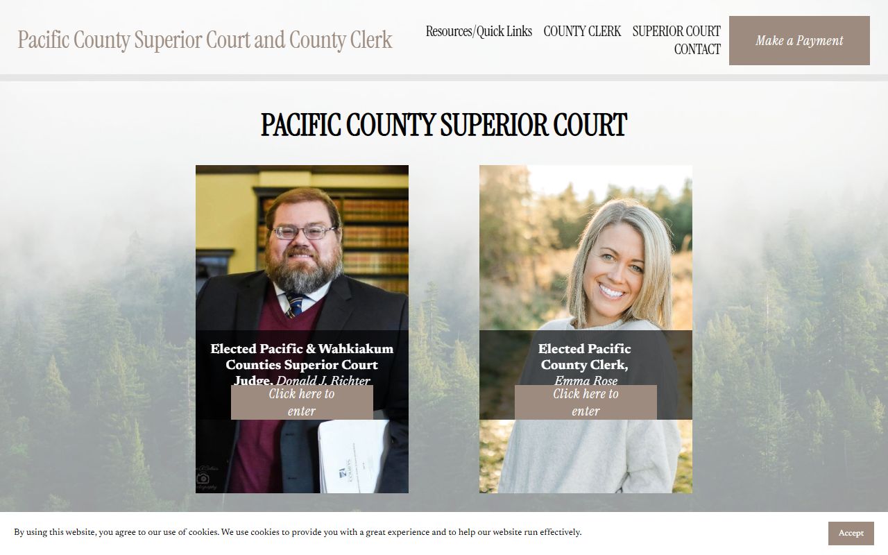 Pacific County court docket Superior Court website